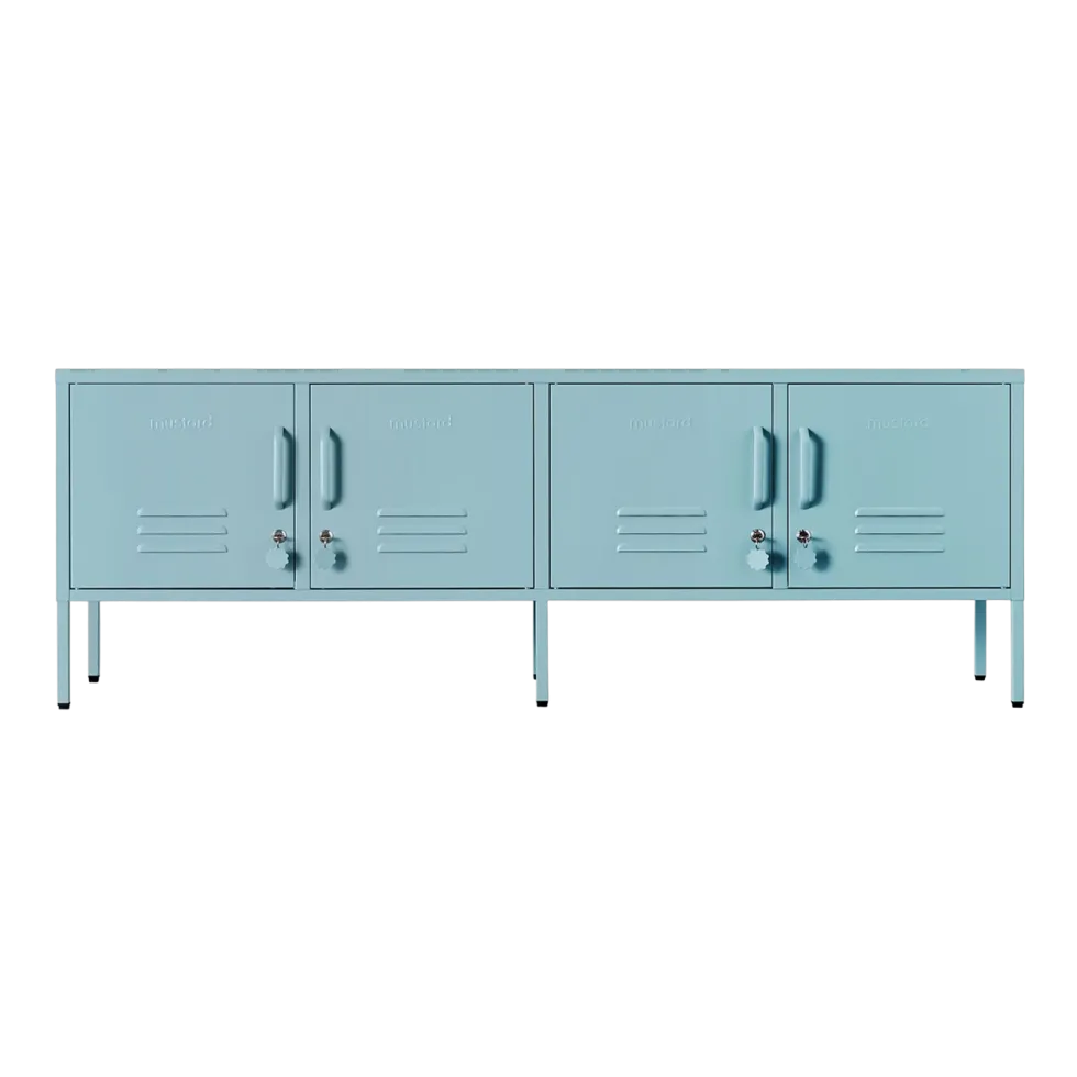 Meuble tv en acier bleu océan 162x40x57cm The Standard - Mustard Made