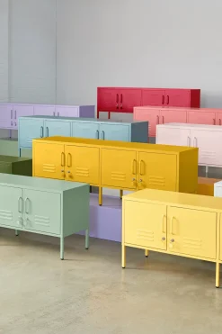 Meuble tv en acier bleu océan 162x40x57cm The Standard - Mustard Made