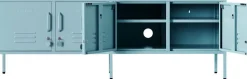 Meuble tv en acier bleu océan 162x40x57cm The Standard - Mustard Made