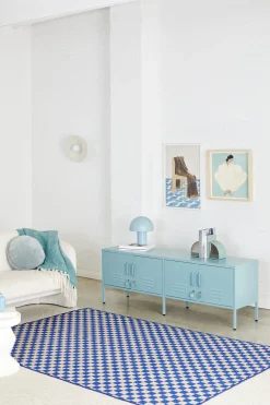 Meuble tv en acier bleu océan 162x40x57cm The Standard - Mustard Made