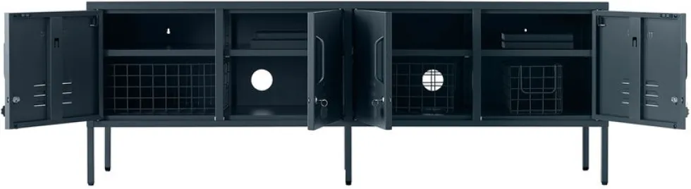 Meuble tv en acier gris ardoise 162x40x57cm The Standard - Mustard Made