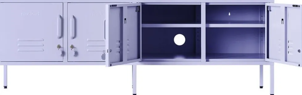 Meuble tv en acier lilas 162x40x57cm The Standard - Mustard Made