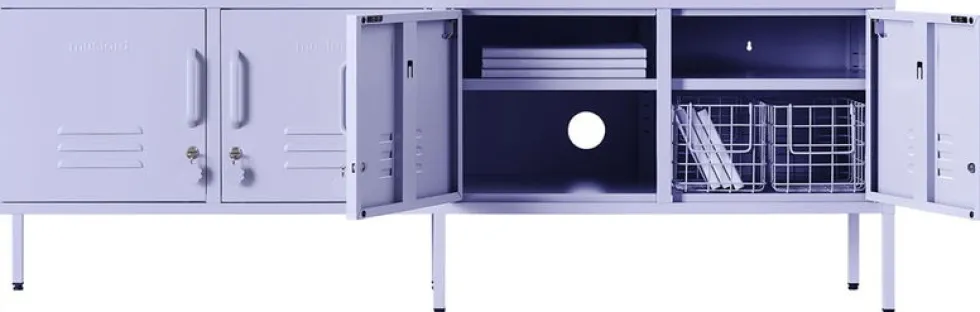 Meuble tv en acier lilas 162x40x57cm The Standard - Mustard Made