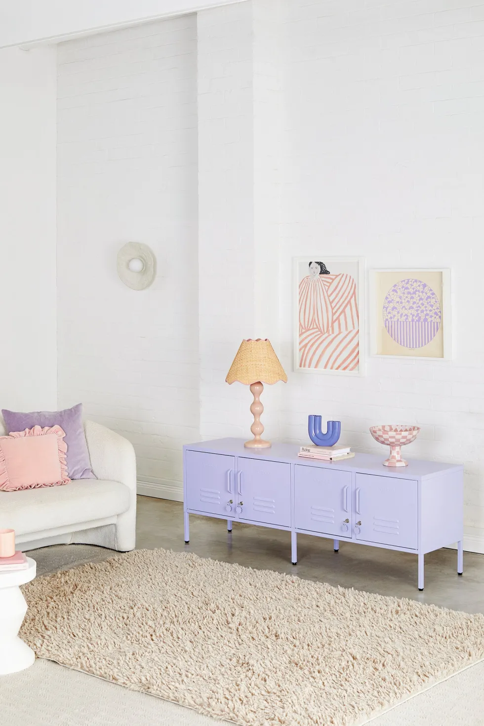 Meuble tv en acier lilas 162x40x57cm The Standard - Mustard Made