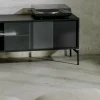Meuble TV en acier noir volcan Met Mini - noo.ma