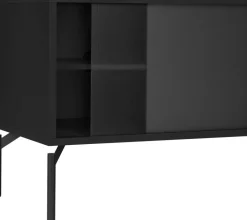 Meuble TV en acier noir volcan Met Mini - noo.ma