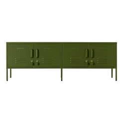 Meuble tv en acier vert olive 162x40x57cm The Standard - Mustard Made
