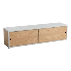 Meuble tv en bois et acier gris clair 150x34x38,7cm Combination 104 - HAY