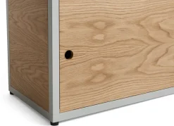Meuble tv en bois et acier gris clair 150x34x38,7cm Combination 104 - HAY