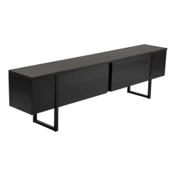 Meuble tv en bois noir 180x29,5x50cm Serenity - Home Design