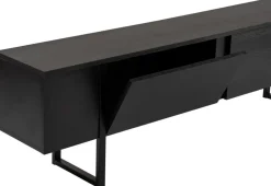 Meuble tv en bois noir 180x29,5x50cm Serenity - Home Design