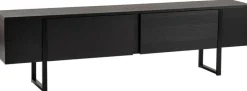 Meuble tv en bois noir 180x29,5x50cm Serenity - Home Design