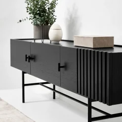 Meuble tv en chêne teinté 150 cm Array - Woud