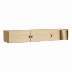 Meuble TV suspendu en chêne 150 cm Array - Woud