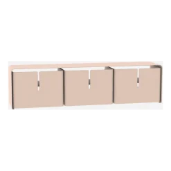 Meuble TV 3 tiroirs baby pink Barber - Matière Grise