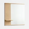 Miroir avec étagère en chêne 72x790x9,5cm - Moebe