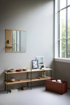 Miroir avec étagère en chêne 72x790x9,5cm - Moebe