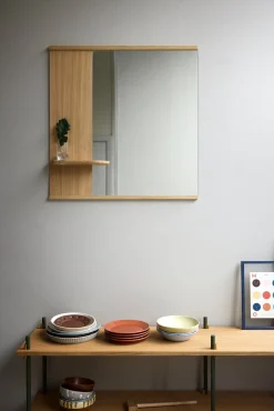 Miroir avec étagère en chêne 72x790x9,5cm - Moebe