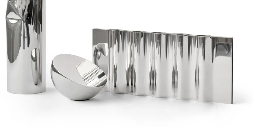 Miroir de table en acier inoxydable Aura - New Works