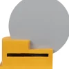 Miroir de table et lampe en céramique jaune 35x38cm Vector - Versmissen