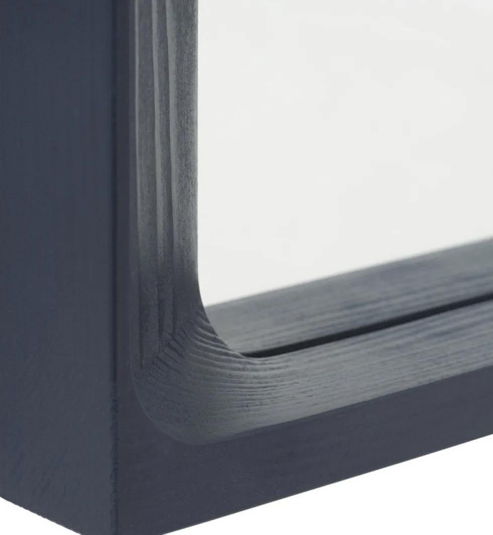 Miroir en bois bleu nuit 170x61x5cm Arced - Muuto