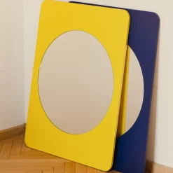 Miroir en bois de bouleau jaune 90x70cm Aku - Noo.ma