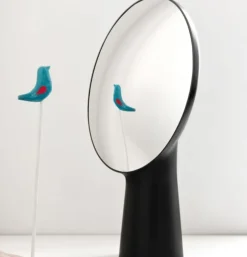 Miroir noir en céramique 46,5cm Cyclope- Moustache