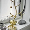 Miroir à pied en verre et fer noir 50cm Avoa - Bloomingville