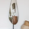Miroir sur pied en métal noir 35x40x135cm Orbis - The Cool Republic