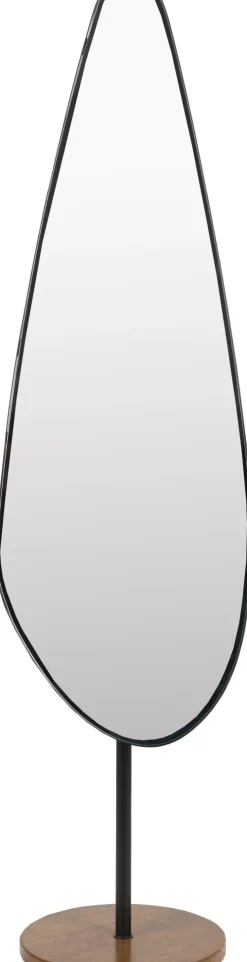 Miroir sur pied en métal noir 35x40x135cm Orbis - The Cool Republic