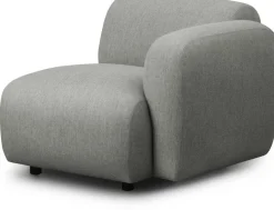 Module accoudoir droit de canapé gris Swell modular sofa 120 - Normann Copenhagen