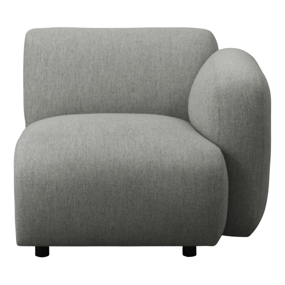 Module accoudoir droit de canapé gris Swell modular sofa 120 - Normann Copenhagen