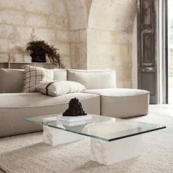 Module avec accoudoir gauche L profond beige Catena - Ferm Living