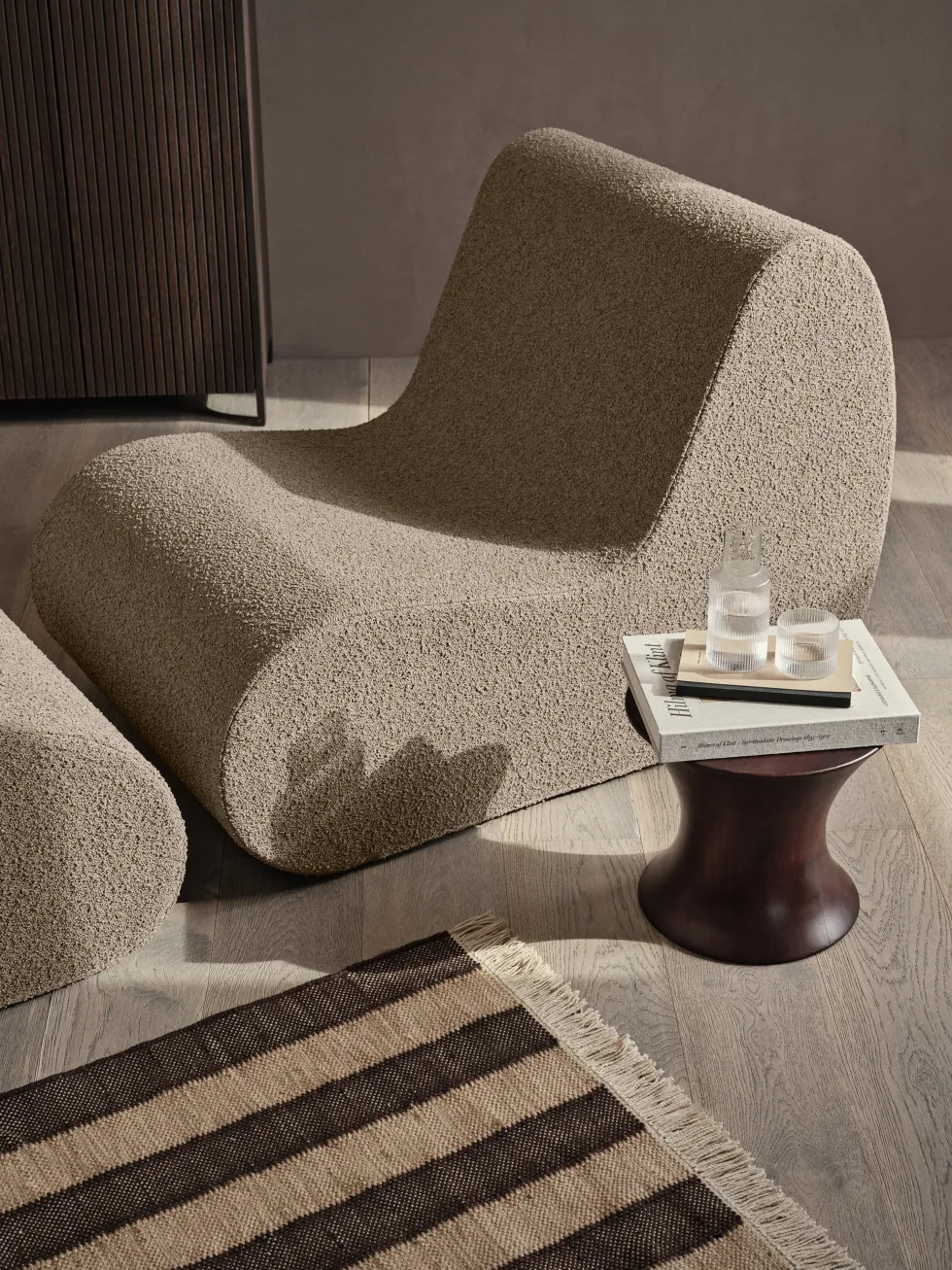 Module central d'extérieur en bouclettes sable Rouli - Ferm living