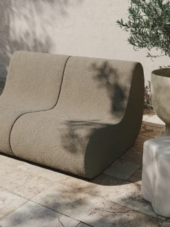 Module central d'extérieur en bouclettes sable Rouli - Ferm living