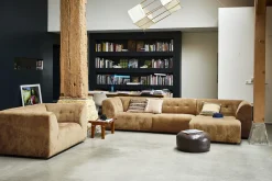 Module d'angle droit en velours côtelé marron Vint - Hkliving