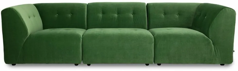 Module d'angle droit en velours vert Vint - Hkliving