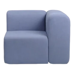 Module d'angle gauche en polyester bleu clair 90x90 cm Lagoon - Broste Copenhagen