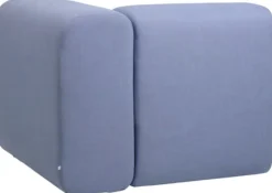 Module d'angle gauche en polyester bleu clair 90x90 cm Lagoon - Broste Copenhagen