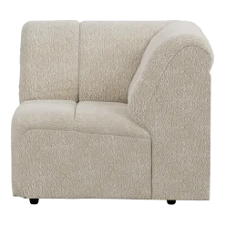 Module de canapé accoudoir droit en bouclettes crème Wave - Hkliving