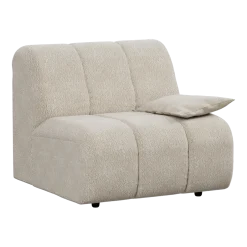 Module de canapé bras inférieur droit en bouclettes crème Wave - Hkliving