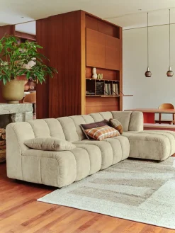 Module de canapé bras inférieur gauche en velours côtelé foin Wave - Hkliving