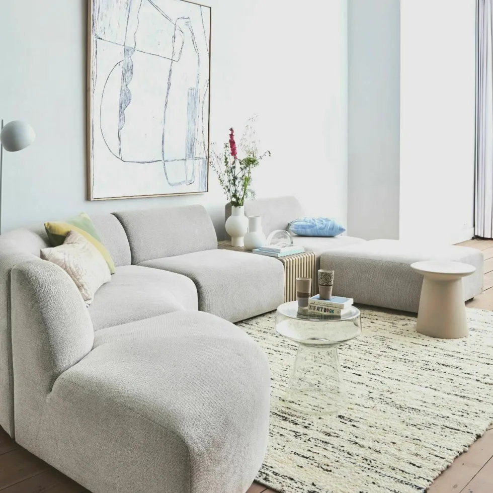 Module de fin angle gauche sneak gris clair Jax - Hkliving