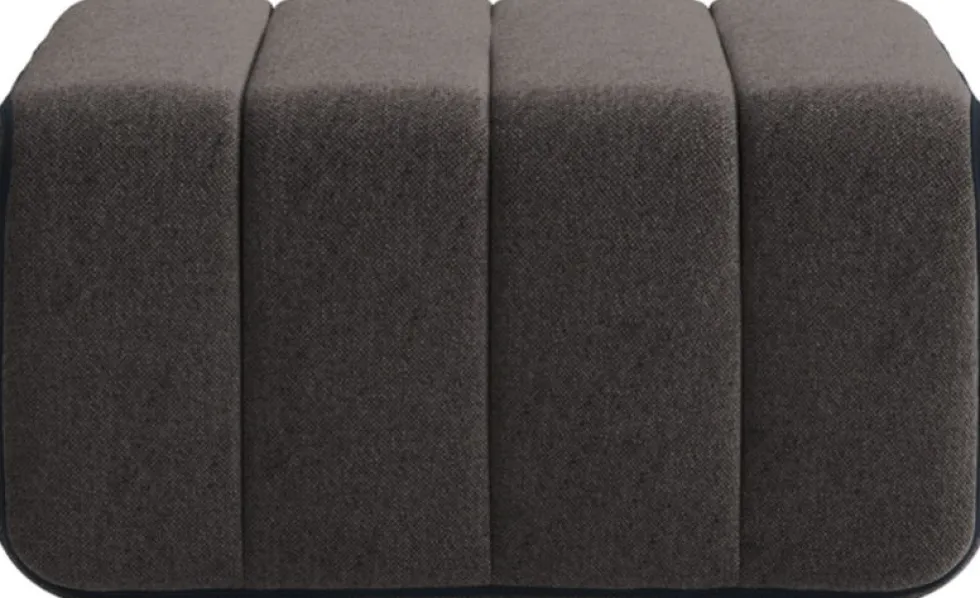Module en tissu jet gris marron 68x34cm Curt - Ambivalenz