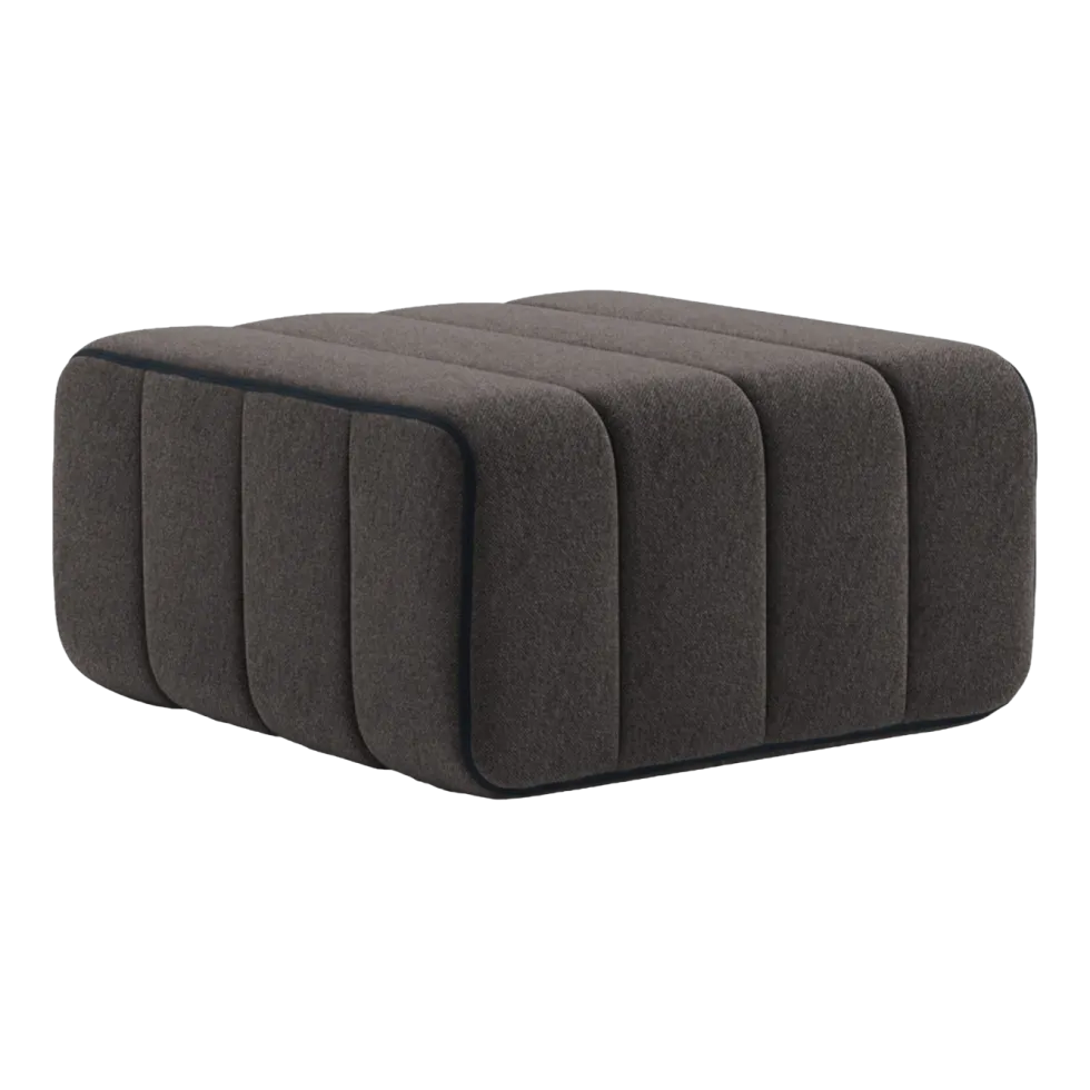 Module en tissu jet gris marron 68x34cm Curt - Ambivalenz