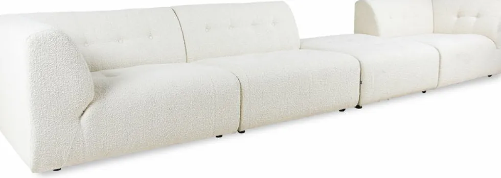 Module milieu 2 place en bouclé crème Vint - Hkliving