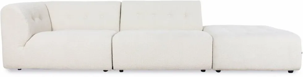 Module milieu 2 place en bouclé crème Vint - Hkliving