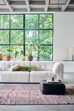 Module milieu 2 place en bouclé crème Vint - Hkliving