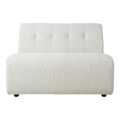 Module milieu 2 place en bouclé crème Vint - Hkliving