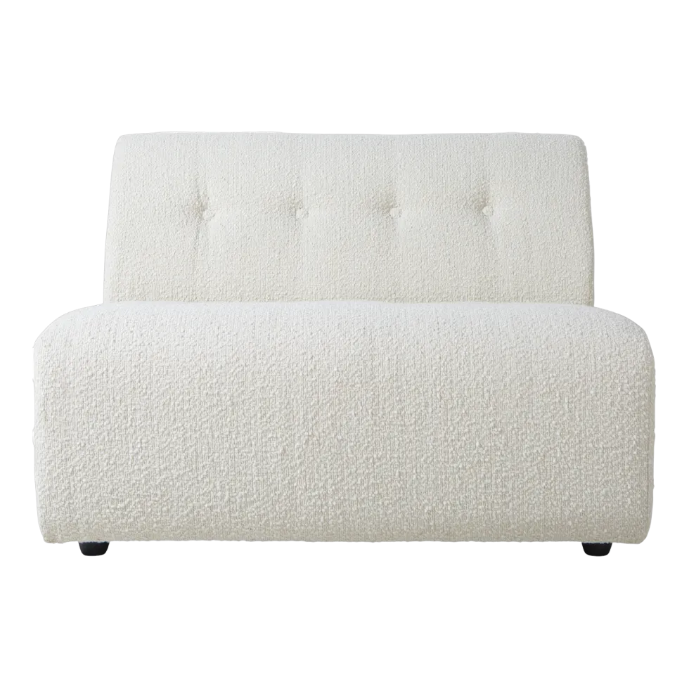 Module milieu 2 place en bouclé crème Vint - Hkliving